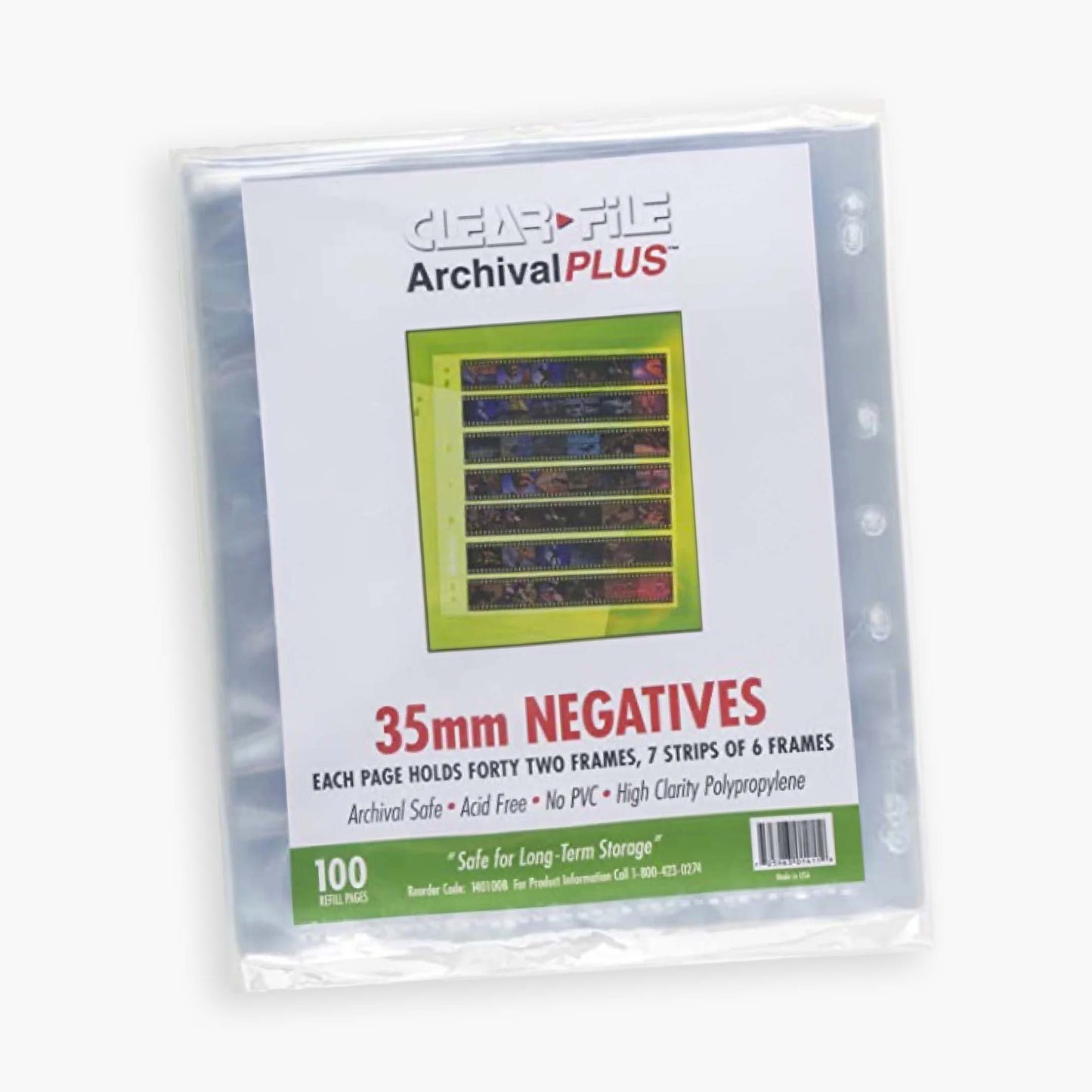 Clearfile 35-mm-Negativhülle (einzelne Seite)