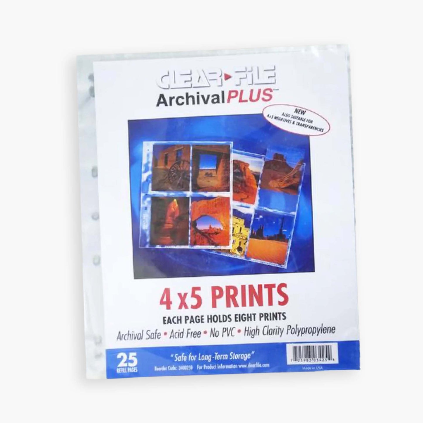 Clearfile 5x4 Negative Sleeve (single page)